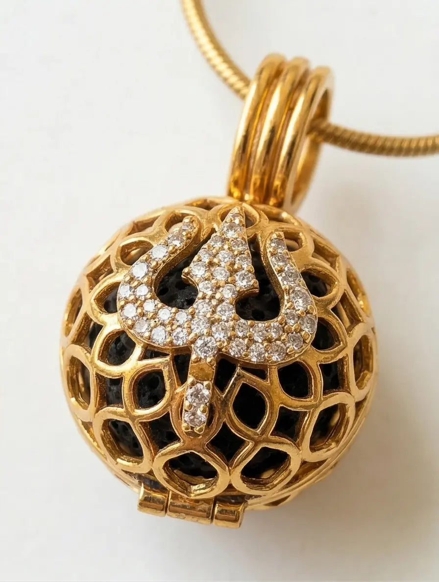 Men's Trishul Rudraksha Amulet Pendant - Salitaire jewellery