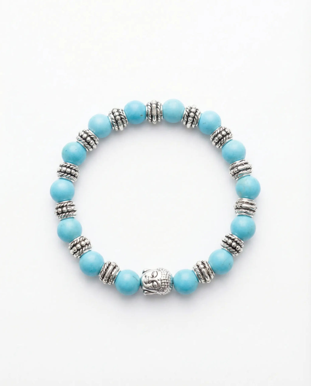 Men's Turquoise Buddha Bracelet - Salitaire jewellery