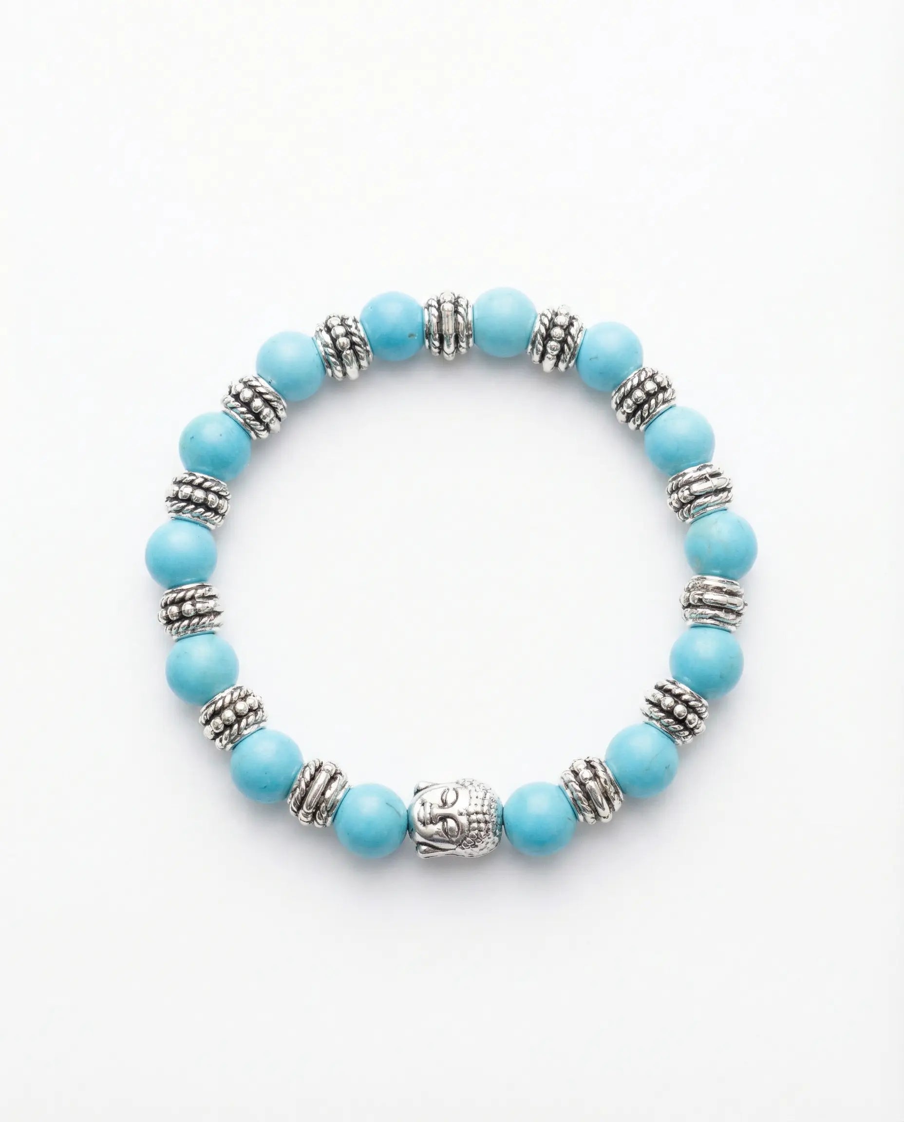 Men's Turquoise Buddha Bracelet - Salitaire jewellery
